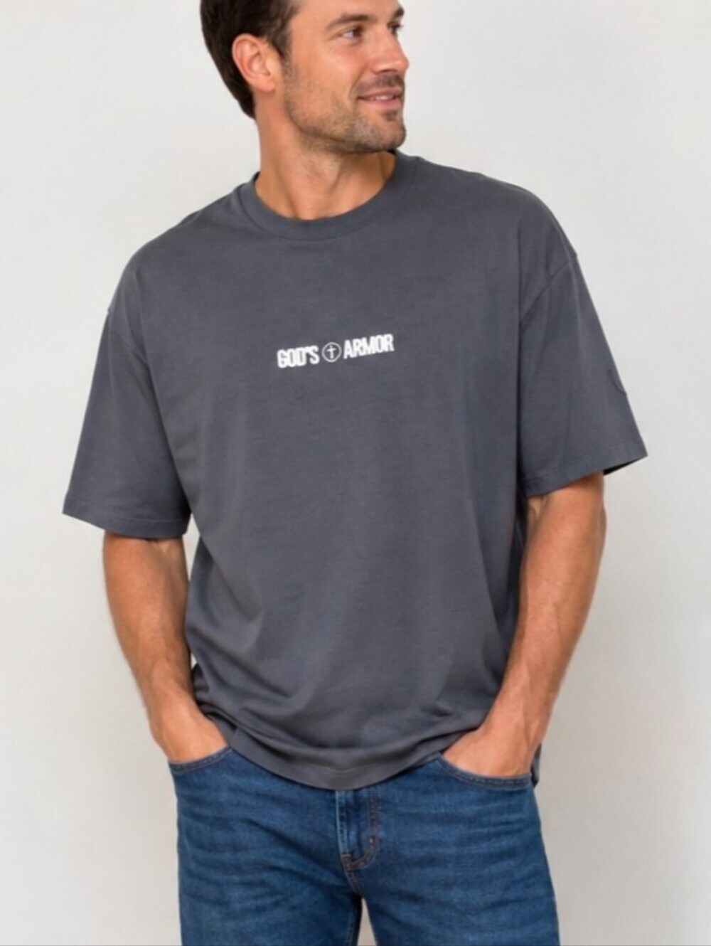 Abel Paul George God's Armor Grey Unisex Large Shirt